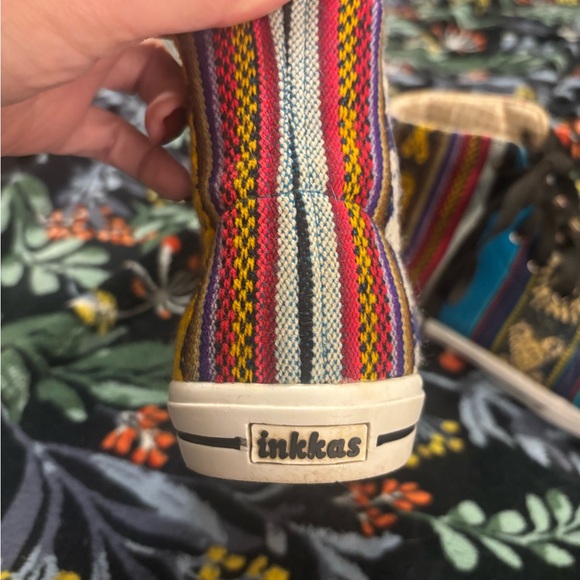 Inkkas Multicolor Striped High-Top Sneakers Handmade In Peru - Picture 4 of 12